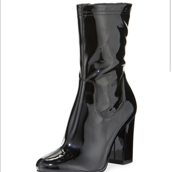 kenneth cole patent leather boots